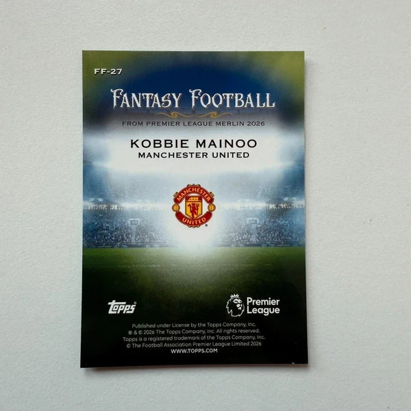 Kobbie Mainoo Fantasy Football Insert Merlin Premier League 2026 Manchester Utd