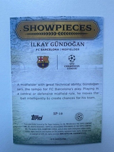 Topps Superstars 2024 23/24 Ilkay Gundogan Showpieces Barcelona Trading Card