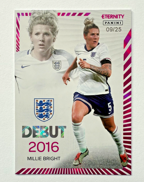 Panini Eternity Lionesses 2025 Millie Bright England Debut Magenta Card /25