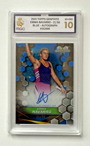 2024 Topps Graphite Tennis Emma Navarro Auto Chrome Rare /50 MGC 10