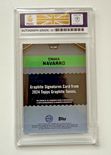 2024 Topps Graphite Tennis Emma Navarro Auto Chrome Rare /50 MGC 10