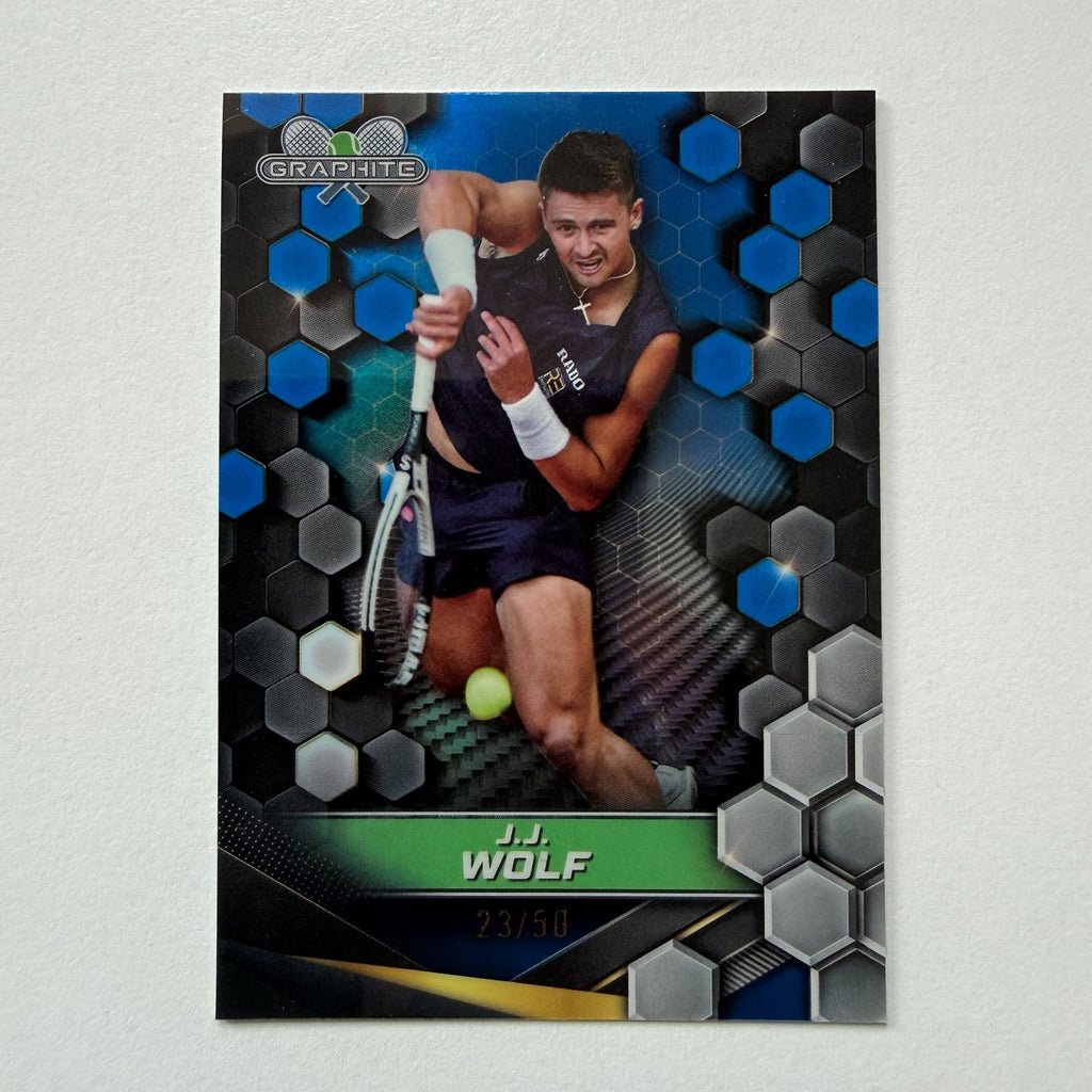 Topps 2024 Graphite Tennis J.J Wolf Blue Parallel Refractor Chrome Card /50