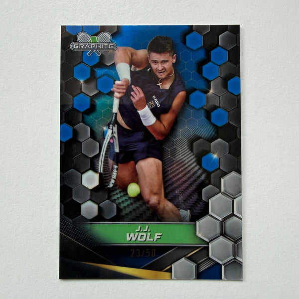 Topps 2024 Graphite Tennis J.J Wolf Blue Parallel Refractor Chrome Card /50