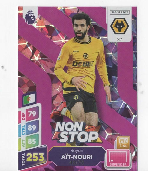 Panini Premier League Adrenalyn Plus 2025 Rayan Ait-Nouri Parallel Non Stop /75