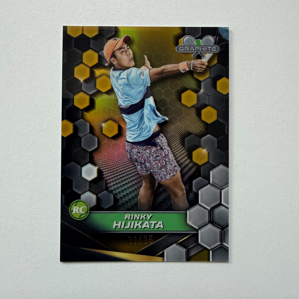 Topps 2024 Graphite Tennis Rinky Hijikata RC Gold Parallel Chrome Card 11/25