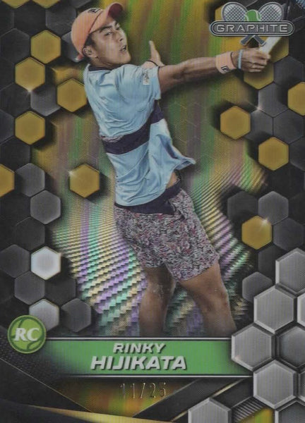 Topps 2024 Graphite Tennis Rinky Hijikata RC Gold Parallel Chrome Card 11/25