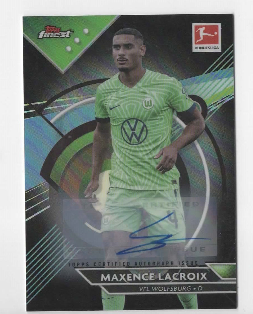 Topps Finest Bundesliga 22/23 Maxence Lacroix Autograph Auto Card /150