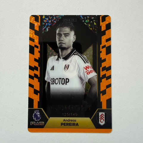 Panini Premier League Adrenalyn Plus 2025 Andreas Pereira Midnight Parallel /149