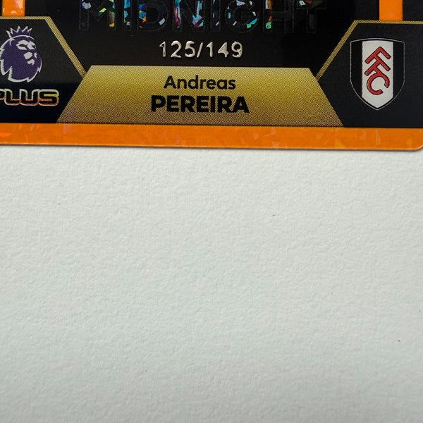 Panini Premier League Adrenalyn Plus 2025 Andreas Pereira Midnight Parallel /149