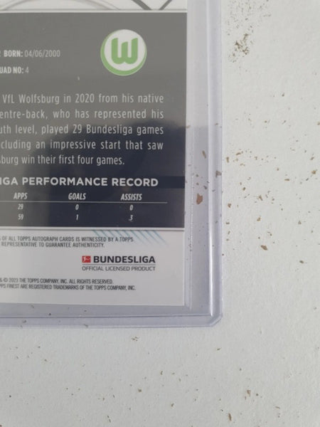 Topps Finest Bundesliga 22/23 Maxence Lacroix Autograph Auto Card /150