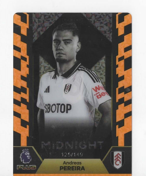 Panini Premier League Adrenalyn Plus 2025 Andreas Pereira Midnight Parallel /149
