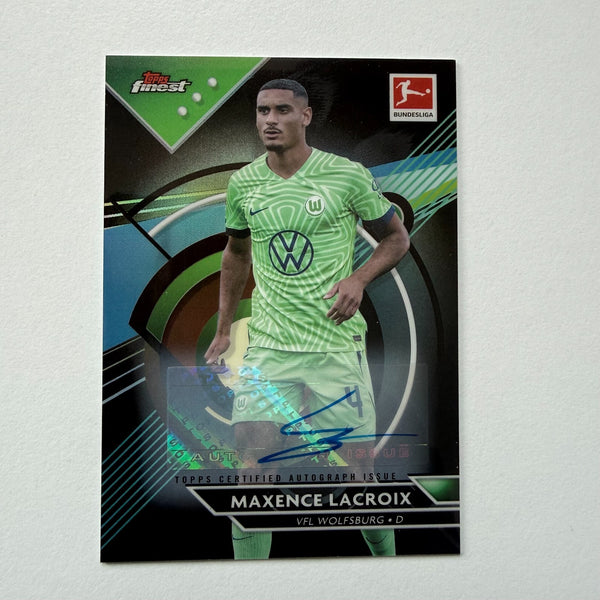 Topps Finest Bundesliga 22/23 Maxence Lacroix Autograph Auto Card /150