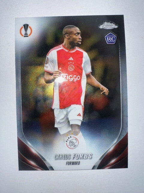Topps Chrome Hobby UEFA Club Competitions 23/24 Carlos Forbs Ajax Card #90