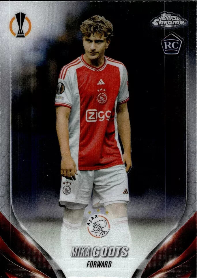Topps Chrome Hobby UEFA Club Competitions 23/24 Mika Godts Ajax Card #121
