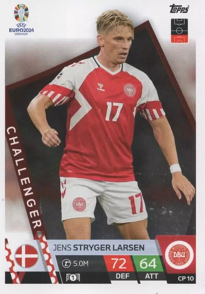 Match Attax Euro 2024 Jens Stryger Larsen Challenger Topps UEFA Card CP 10
