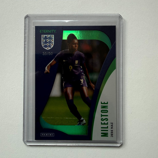Panini Eternity Lionesses 2025 Jess Naz England Milestone Green Numbered /50