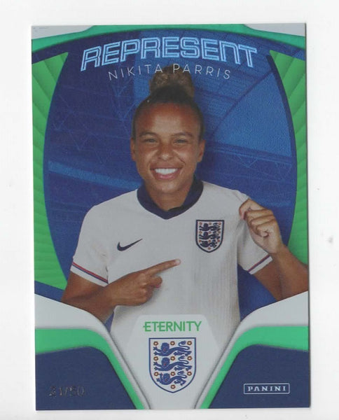 Panini Eternity Lionesses 2025 Nikita Parris England Represent Green Card /50
