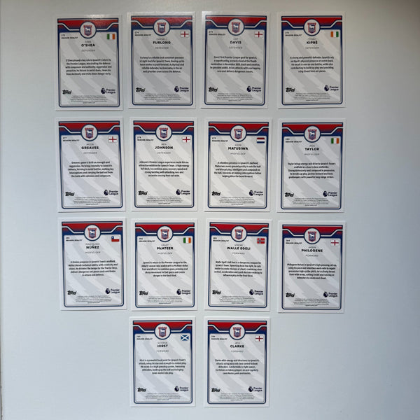Topps Flagship Premier League 2026/27 Ipswich Town Complete Team Set 14 Cards