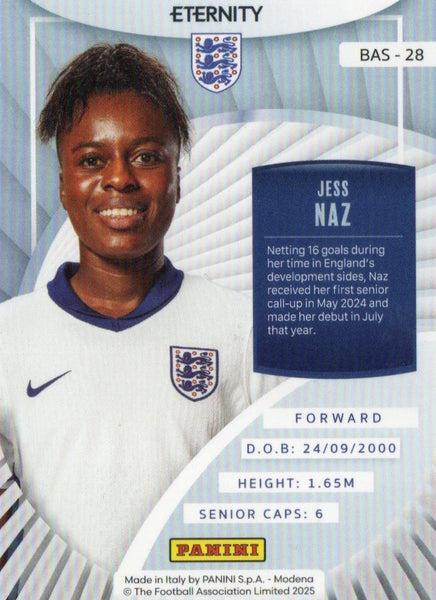 Panini Eternity Lionesses 2025 Jess Naz England Base Green Numbered Card /50