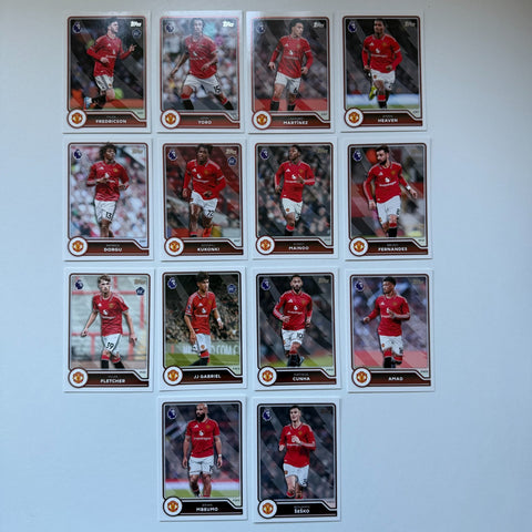 Topps Flagship Premier League 26/27 Manchester United Complete Team Set 14 Cards