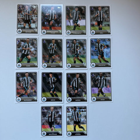 Topps Flagship Premier League 2026/27 Newcastle United Complete Team Set 14 Card