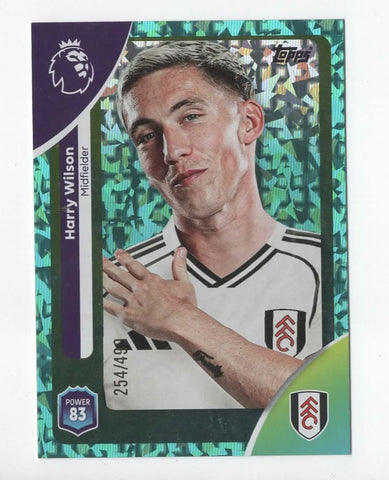 Topps Premier League 25/26 Harry Wilson Fulham Green Sparkle Parallel Card /499