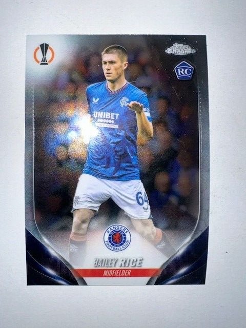 Topps Chrome Hobby UEFA Club Competitions 23/24 Bailey Rice Rangers Card #2
