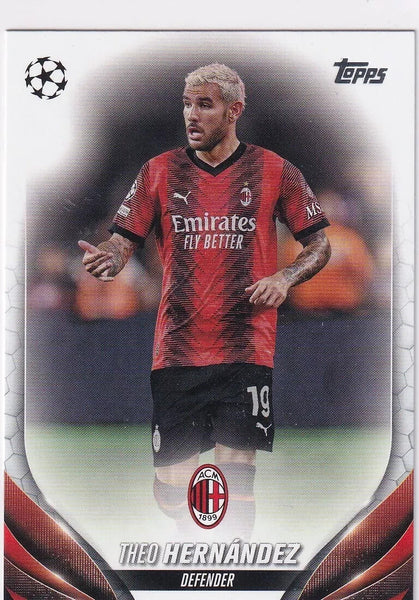 Topps Chrome Hobby UEFA Club Competition 23/24 Theo Hernandez AC Milan Card #54