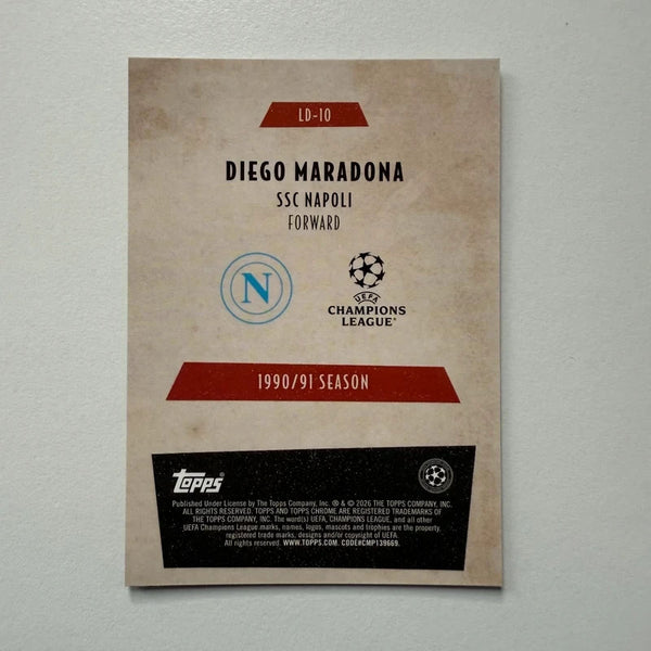 Topps Chrome UCC 2025/26 Diego Maradona Last Dance SSP Napoli Card