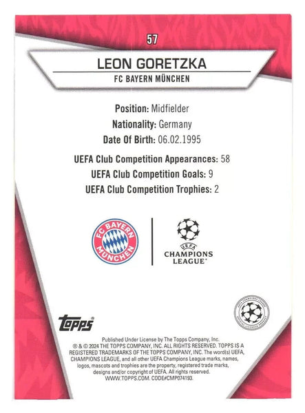 Topps Superstars 2024 23/24 Leon Goretzka Bayern Munich Common Trading Card