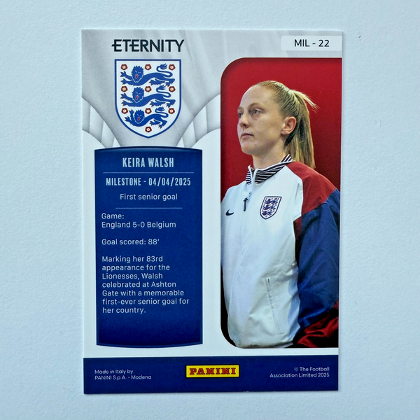 Panini Eternity 2025 Keira Walsh Milestone Magenta /25 Lionesses England Card