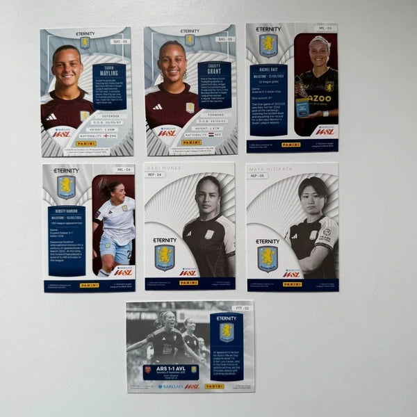 7x Panini WSL Eternity 2025/26 Aston Villa Bundle Card Set