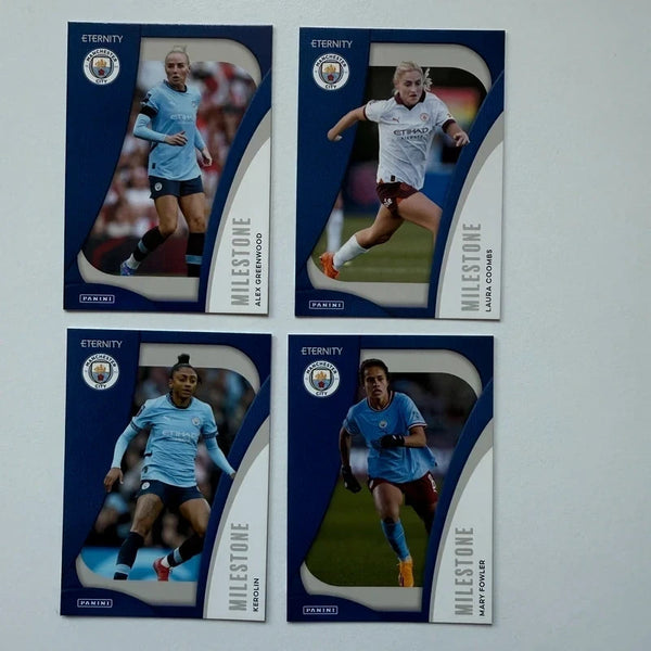 4x Panini WSL Eternity 2025/26 Manchester City Milestone Card Set