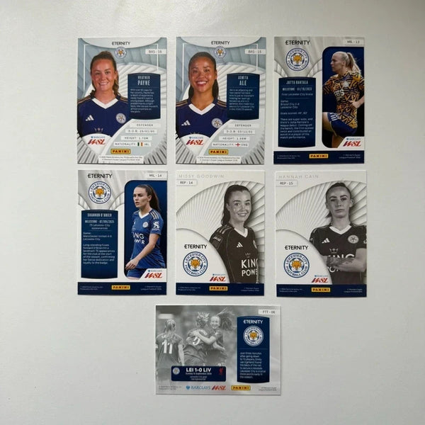 7x Panini WSL Eternity 2025/26 Leicester City Bundle Card Set