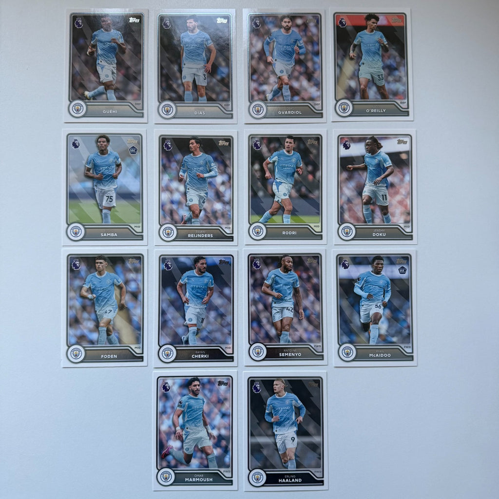 Topps Flagship Premier League 2026/27 Manchester City Complete Team Set 14 Cards