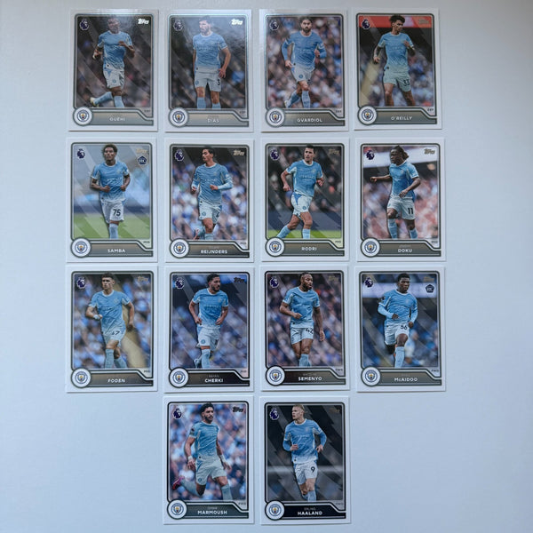 Topps Flagship Premier League 2026/27 Manchester City Complete Team Set 14 Cards