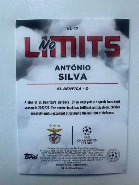 Topps Superstars 2023/24 António Silva Benfica No Limits Trading Card