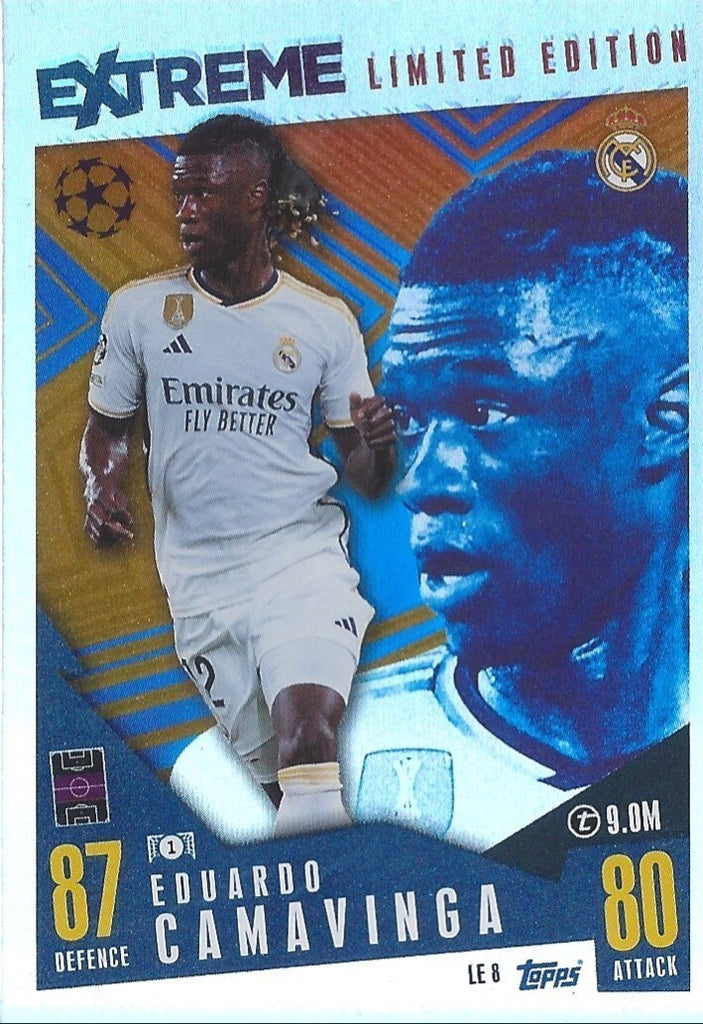 Match Attax Extra 23/24 Eduardo Camavinga Extreme Limited Edition Real Madrid