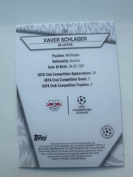 Topps Superstars 2024 23/24 Xaver Schlager Molten Rare RB Leipzig Card #133