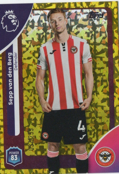 Topps Premier League 25/26 Sepp Van Den Berg Yellow Sparkle Parallel Card/299