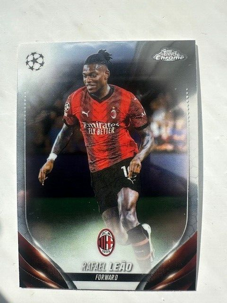 Topps Chrome Hobby UEFA Club Competitions 23/24 Rafael Leao AC Milan Card #13
