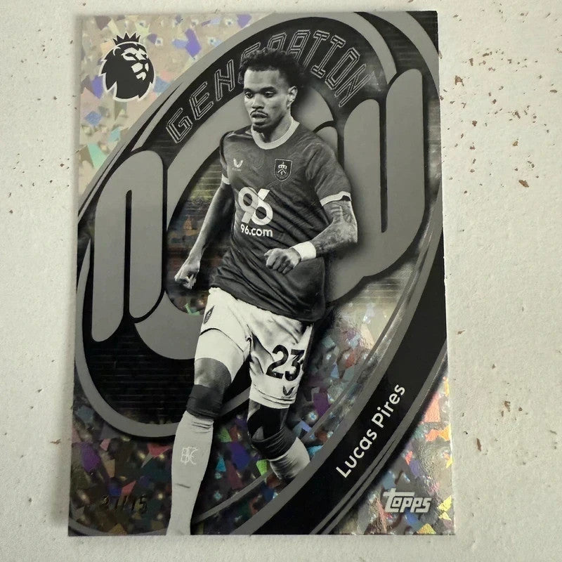 Topps Premier League 25/26 Lucas Pires Black And White Parallel Card /75