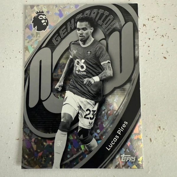 Topps Premier League 25/26 Lucas Pires Black And White Parallel Card /75