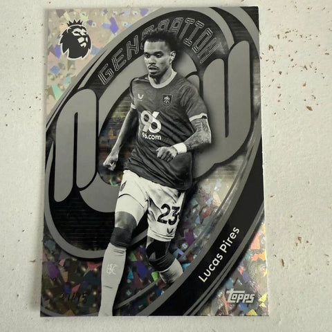 Topps Premier League 25/26 Lucas Pires Black And White Parallel Card /75