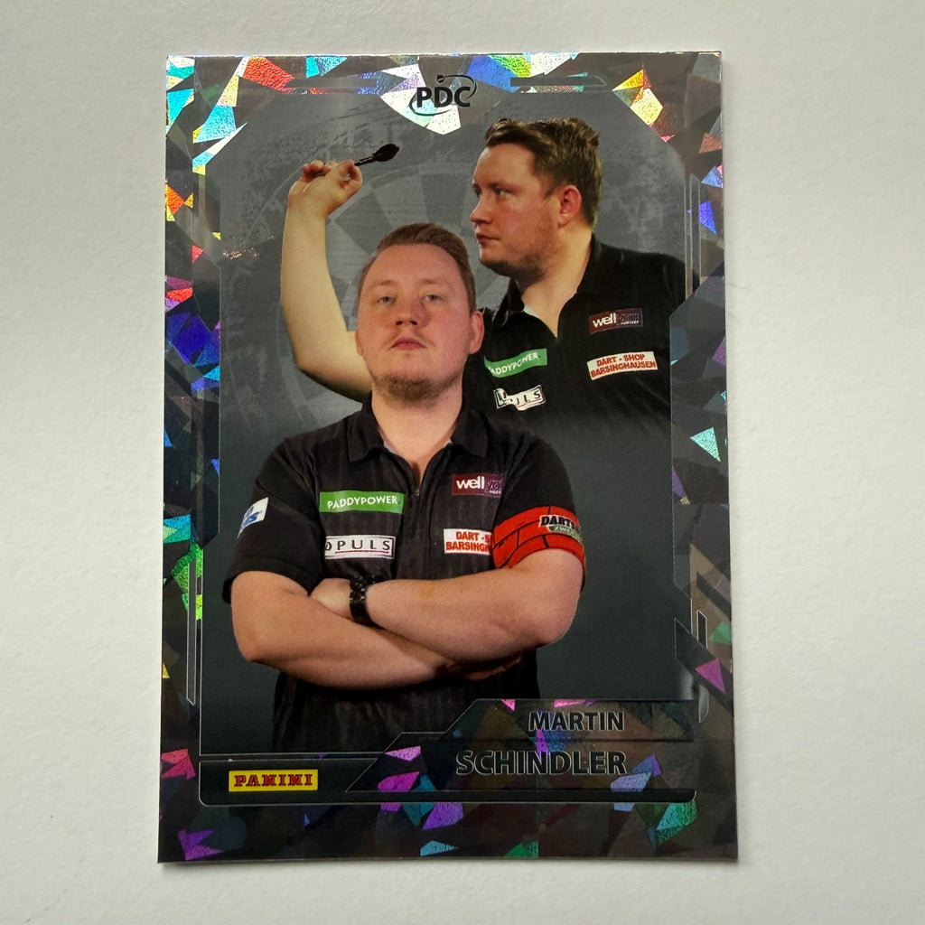 Panini 2026 PDC World Championship Darts Martin Schindler Cracked Ice Card