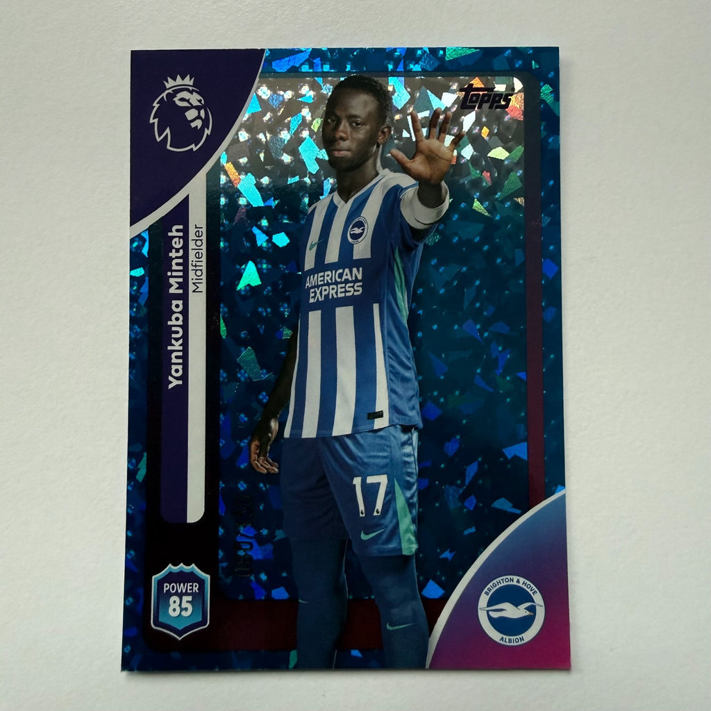 Topps Premier League 25/26 Yankuba Minteh Brighton Blue Parallel Card /150
