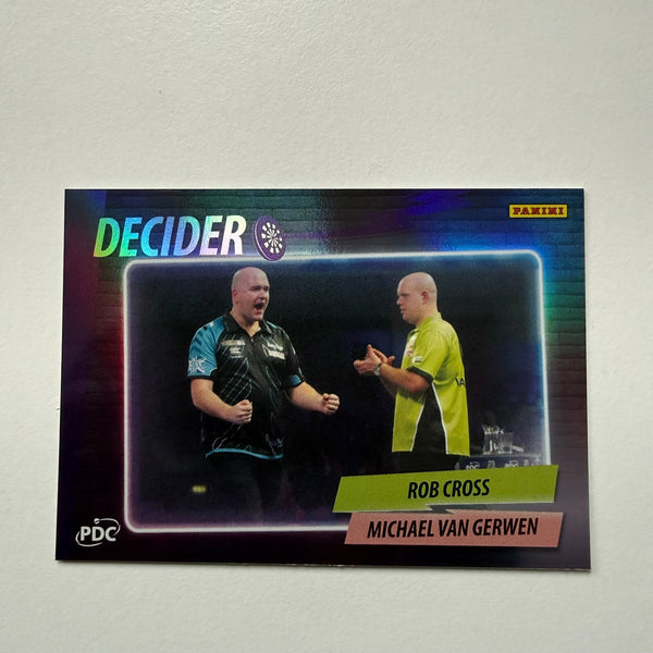 Panini 2026 PDC World Championship Darts Rob Cross Van Gerwen Decider /180