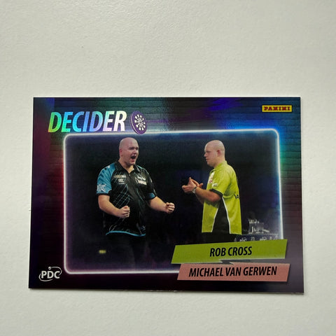 Panini 2026 PDC World Championship Darts Rob Cross Van Gerwen Decider /180