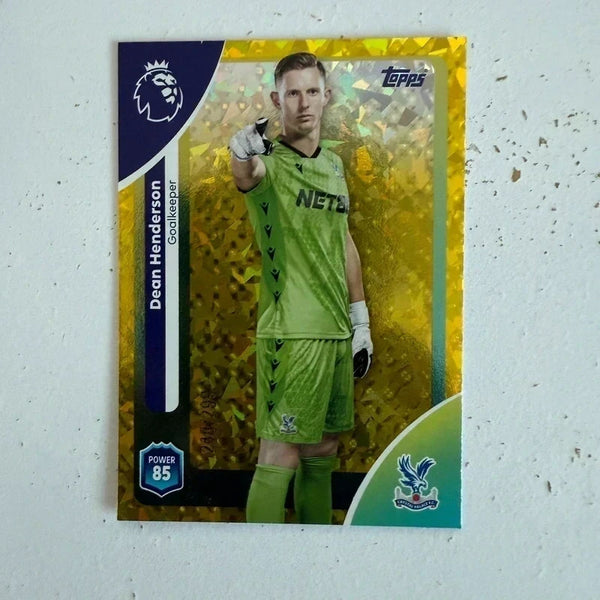 Topps Premier League 25/26 Dean Henderson Yellow Sparkle Parallel Card/299