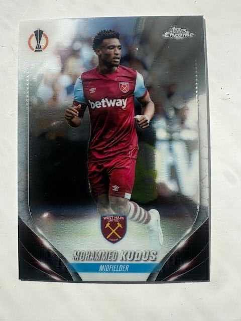 Topps Chrome Hobby UEFA Club Competitions 23/24 Mohammed Kudus West Ham Card